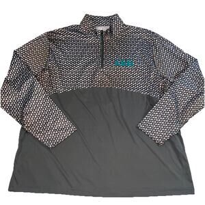 SuperBowl LVII 1/4 Zip Pullover Size XXL Gray Ombre Geometric Antigua Chiefs NFL